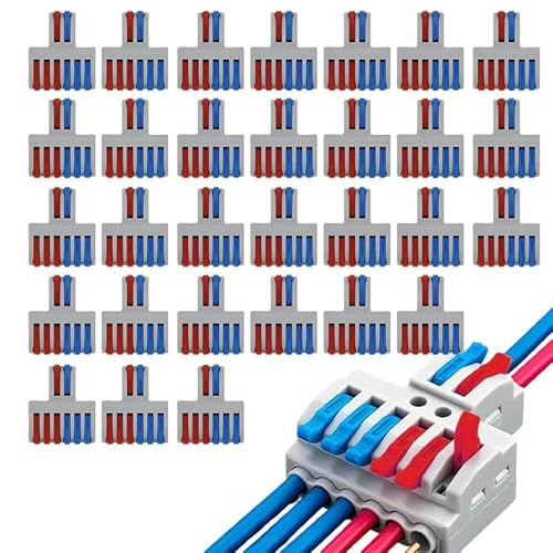 Kompakter Drahtverbinder mit Hebelmutter mehrfarbiger Verbindungsklemmensatz mit Hebel Schnellverdrahtungs Kabelverbinder Schnellkabelklemmen Klemme von LEDSone