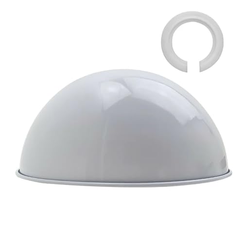 LEDSone Lampenschirm aus Metall, einfache Montage, Retro-Industrie-Deckenbeleuchtung, Hängelampenschirm (weiß) von LEDSone