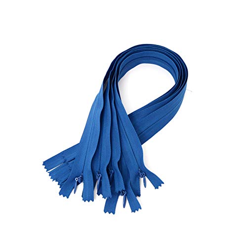 ACCESSOIRES LEDUC RVNAVN3-40-918-5 Trimz Invisible Zip RVNAVN3 Reißverschluss, Nylon, blau, 40 cm, 5 stück von ACCESSOIRES LEDUC