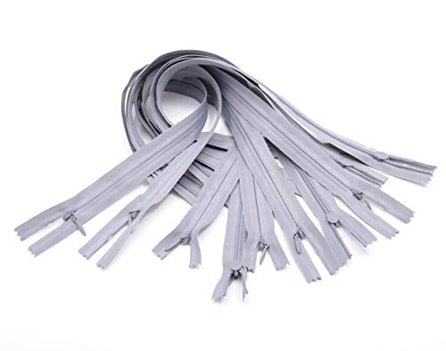 ACCESSOIRES LEDUC RVNAVN3-60-243-10 Trimz RVNAVN3 unsichtbarer Reißverschluss, Nylon, grau, 60 cm, 10 stück von ACCESSOIRES LEDUC