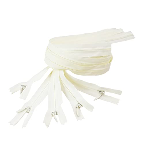 ACCESSOIRES LEDUC RVNAVN3-60-502-5 Trimz RVNAVN3 unsichtbarer Reißverschluss, Nylon, cremefarben, 60 cm, 5 stück von ACCESSOIRES LEDUC