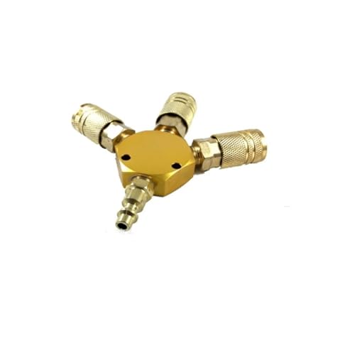 1/4''NPT Quick Connector Style 3-WAY MANIFOLD Coupler Air Hose Coupling Pneumatic Tools Type von LEDVXFSVY