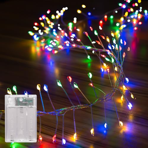 LEECOCO Batteriebetriebene Feenlichter, 3m 120 LEDs für Weihnachten, Party, Hochzeit und Halloween Dekoration (Mehrfarbig) von LEECOCO