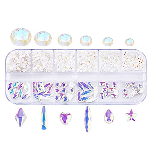 12 Gitter Glas Art Dekorationen Multi Shape Multi Size Nails Ornaments von LEELOU