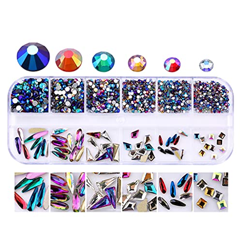 12 Gitter Glas Art Dekorationen Multi Shape Multi Size Nails Ornaments von LEELOU