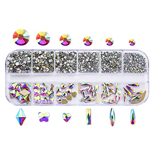 12 Gitter Glas Art Dekorationen Multi Shape Multi Size Nails Ornaments von LEELOU