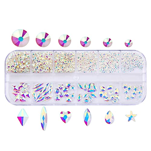 12 Gitter Glas Art Dekorationen Multi Shape Multi Size Nails Ornaments von LEELOU