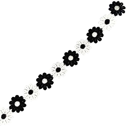 Blumen Spitzenband 15 Yards 25 Mm Breit Besticktes Spitzenbesatz Nähband Für Hochzeitskleid Kleidung Verzierung von LEELOU