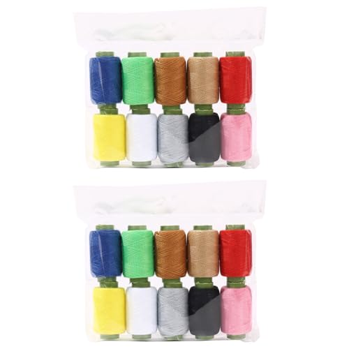 LEELOU 20PCS Farbige Nähgarn Polyester Nähgarn Stickgarn Für Handnähen Nähmaschine 250 Yards/Spule von LEELOU