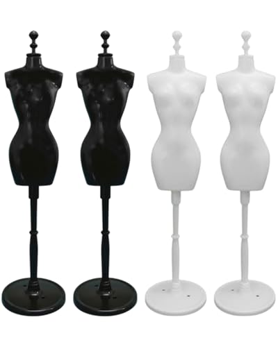LEEQ 4pcs Schneiderpuppe Weibliche, Puppenkleid Form Schneiderbüste Damenbüste Schaufensterpuppe Puppenkleid Displayhalter Mannequin Modell Puppenständer für DIY Puppenhaus Deko LEEQ 4pcs Schneiderpuppe Weibliche, Puppenkleid Form Schneiderbüste Damenbüste Schaufensterpuppe Puppenkleid Displayhalter Mannequin Modell Puppenständer für DIY Puppenhaus Deko von LEEQ