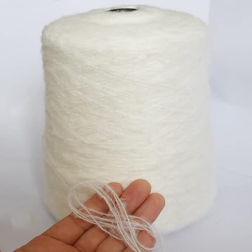 LEEYOX 500 g Mohair-Kaschmir-Garn, Häkelwolle, zum Stricken von Pullovern, weicher, feiner Seide, Strickschal von LEEYOX