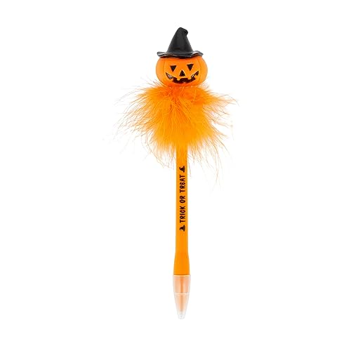 Legami - Kugelschreiber mit leuchtendem Kürbis, Writing is Magic, schwarze Tinte, LED-Schreibstift für Kinder und Erwachsene, 0,7 mm Spitze, Pumpkin-Thema von LEGAMI