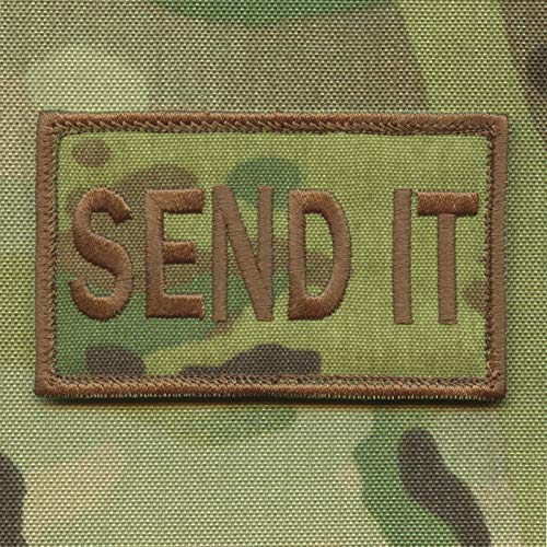 2AFTER1 Multicam Send It 2x3.25 Sniper Morale OCP Tactical Military Touch Fastener Patch von LEGEEON