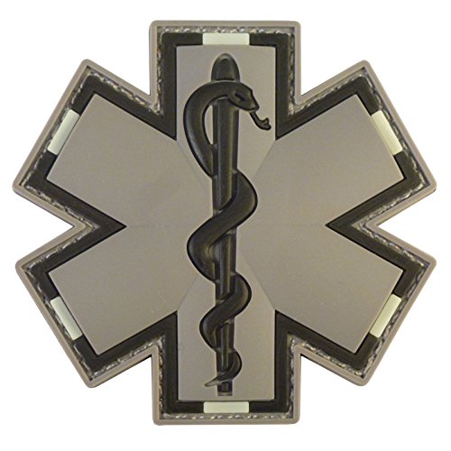 ACU Gray EMS EMT Medic Paramedic Star of Life Morale Tactical PVC 3D Fastener Patch von LEGEEON