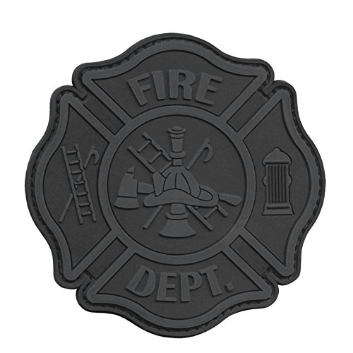 Fire Fighter Dept EMS EMT Rescue Firemen Engine Morale Gear PVC Touch Fastener Patch (Blackout Subdued) von LEGEEON