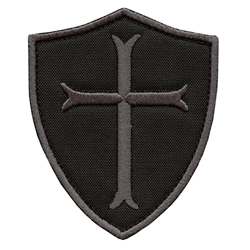 Black Subdued Crusaders Templar Cross US Navy Seals ACU DEVGRU Embroidered Fastener Patch von LEGEEON