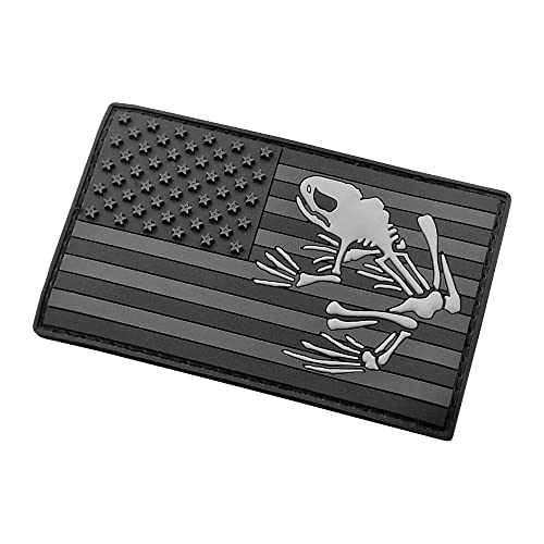 Blackout Frogman DEVGRU Bone Frog Amerika Flagge SEALs Rubber Patch Klettverschluss von LEGEEON