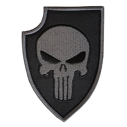 Blackout Punisher Shield US Navy Seals DEVGRU ACU Subdued Morale Embroideru Hook Patch von LEGEEON