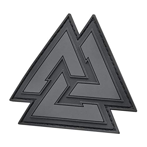 Blackout Valknut Viking Rune Norse Odin Morale PVC 3D Rubber Touch Fastener Patch von LEGEEON