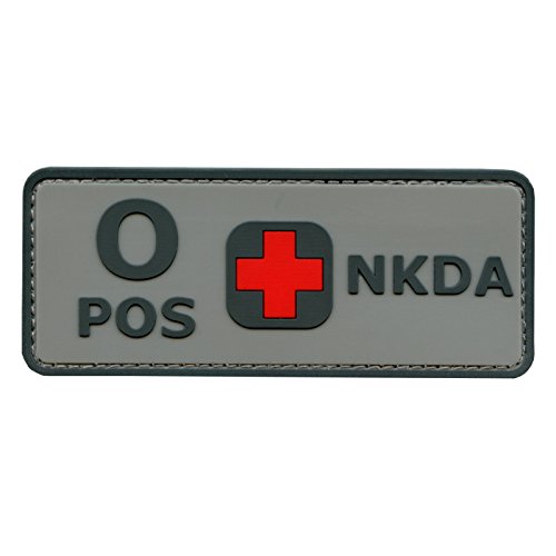 Blood Type NKDA ACU PVC Rubber 3D Fastener Patch Combat Tactical No Drugs Allergies von LEGEEON