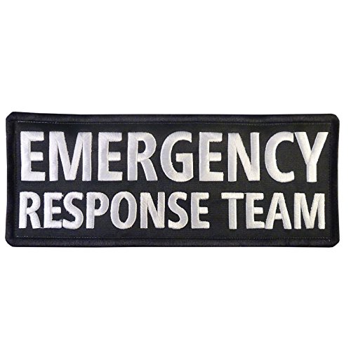 EMERGENCY RESPONSE TEAM Big XL 10x4 inch Vest Tactical Embroidered Nylon Touch Fastener Patch von LEGEEON