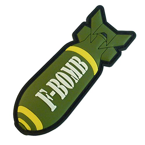 F-Bomb PVC Patch [Mehrfarbig] kompatibel mit Velcro Lustige Patches für Rucksäcke PVC Patches für Westen Morale Patches für Hüte Taktische Airsoft Patches Plattenkarrier Patches Hut Patches für Mützen von LEGEEON