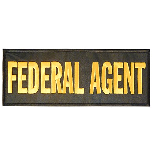 FEDERAL AGENT Large XL 10x4 inch SWAT Bulletproof Vest Tactical Hook Patch von LEGEEON