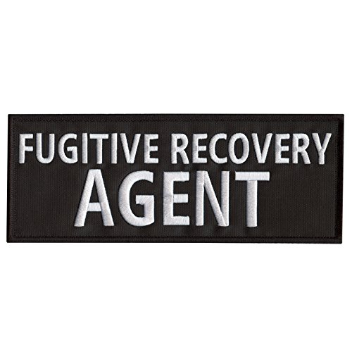 FUGITIVE RECOVERY AGENT Large XL 10'x4' Body Armor Plate Carrier Hook Patch von LEGEEON