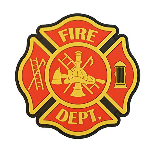 Fire Fighter Dept EMS EMT Rescue Firemen Engine Morale Gear PVC Touch Fastener Patch (Multicolored) von LEGEEON