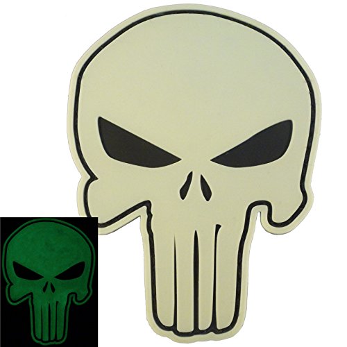 GITD PVC 3D Rubber Punisher Skull USA Sealteam DEVGRU Glow Dark Hook Patch von LEGEEON