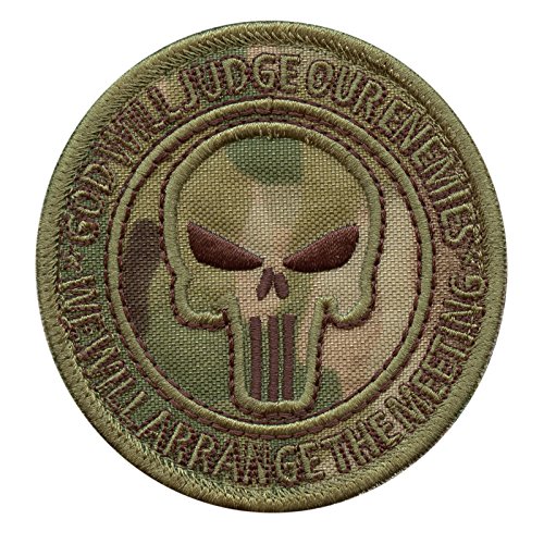 God Will Judge Our Enemies Multicam US Navy Seals DEVGRU Punisher Morale Touch Fastener Patch von LEGEEON