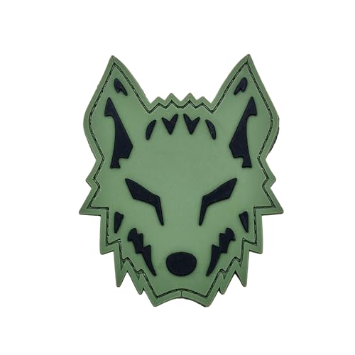 Green Tactical Wolf Moral Wolfpack PVC Patch Kompatibel mit Klett-Patches für Hüte, Taktische Patches, Molle Zubehör Militär Patches, Rucksack Patches, Patches für Rucksäcke von LEGEEON