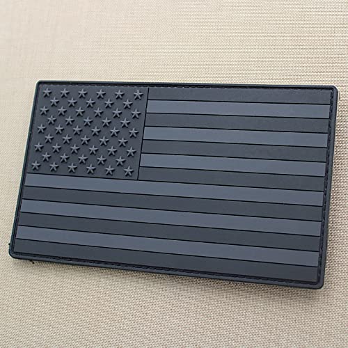 Jumbo 5x3 America Flag Blackout USA PVC Rubber Morale Tactical Patch von LEGEEON