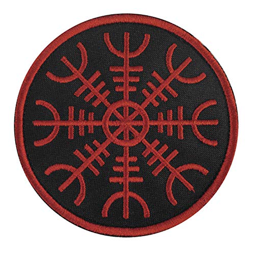 Aegishjalmr Wikinger Helm des Terrors Schutz Nordische Rune Morale Klett Patch von LEGEEON