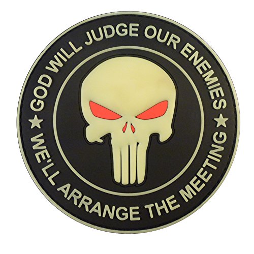 LEGEEON GOD Will Judge Our Enemies Skull GITD Seal Team 6 PVC Patch von LEGEEON