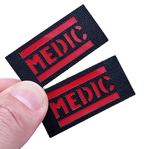 Set of 2 Mini Medic Patches Tactical Paramedic EMS Lasercut von LEGEEON