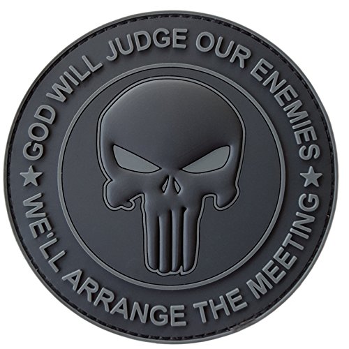 LEGEEON Subdued GOD Will Judge Our Enemies Skull Navy Seals PVC Patch von LEGEEON