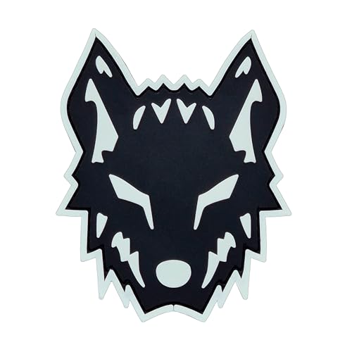 LEGEEON Tactical Wolf Morale Wolfpack PVC Rubber Patch kompatibel mit Klettverschluss – Patches für Kleidung, taktische Ausrüstung, Plattenträger, Airsoft Weste und Patches für Hüte (B/W Glow Dark) von LEGEEON