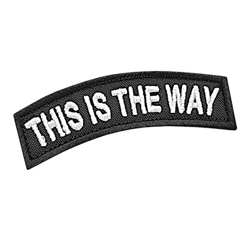 This Is The Way Shoulder Tab Black and White Military Morale Tactical Hook Patch von LEGEEON