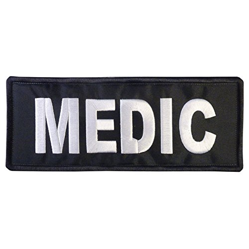 MEDIC Big XL 10x4 Zoll EMT EMS SANITÄTER Weste Taktischer Gestickter Nylon Patch Klettverschluss von LEGEEON