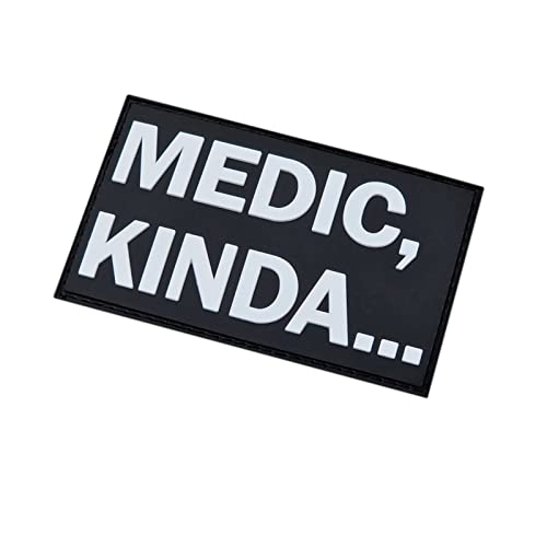 LEGEEON Medic Kinda Funny PVC Patch (Schwarz und Weiß) Klettverschluss Aufnäher Tactical Rubber von LEGEEON