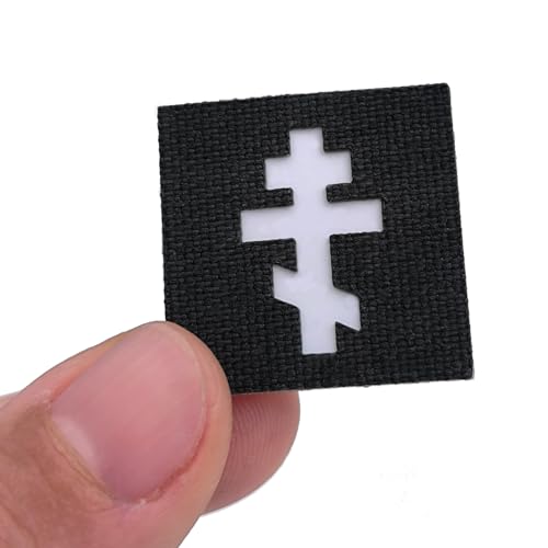 Mini Orthodoxes Kreuz Kreuzigung Taktischer Moral Patch [Schwarz,Weiß] von LEGEEON