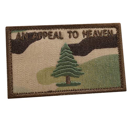 Multicam An Appeal To Heaven Pine Tree 2x3.25 American Revolution Patriot USA Morale Hook Cap Patch von LEGEEON