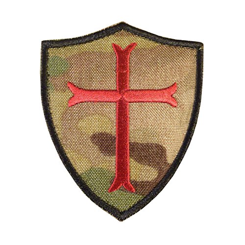 Multicam Crusaders Templar Cross US Navy Seals DEVGRU Embroidered Touch Fastener Patch von LEGEEON