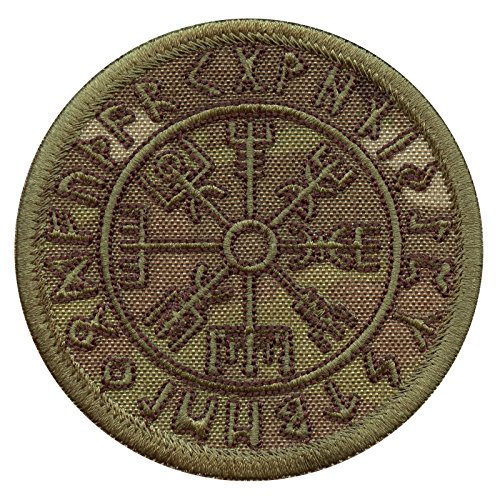 Multicam Vegvisir Viking Compass Norse Icelandic Rune Morale Tactical Heathen Pagan Touch Fastener Patch von LEGEEON