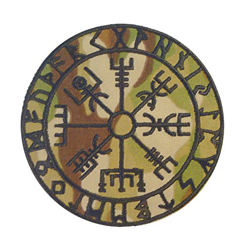 Vegvisir Wikinger Kompass Nordische Rune Morale Scorpion OCP Haken Patch von LEGEEON