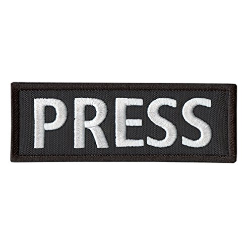 PRESS 5"x2" Body Armor Tactical Vest Media Embroidered Nylon Sew Iron on Patch von LEGEEON