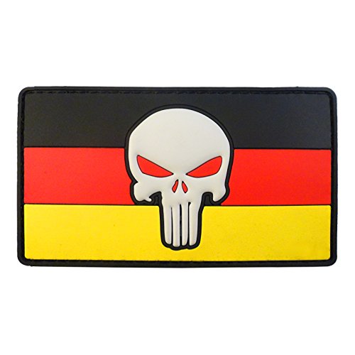 Punisher Skull Deutschland Germany Flag Morale Tactical Combat PVC Rubber Fastener Patch von LEGEEON