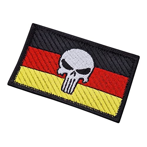 Skull Deutschland Germany Flag Flagge 2x3.25 Morale Patch von LEGEEON