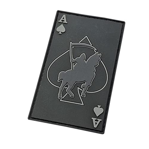 LEGEEON Subdued Grim Reaper Ace of Spades Card PVC Patch von LEGEEON